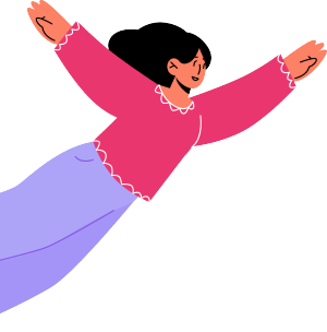 Flying Female Illustration